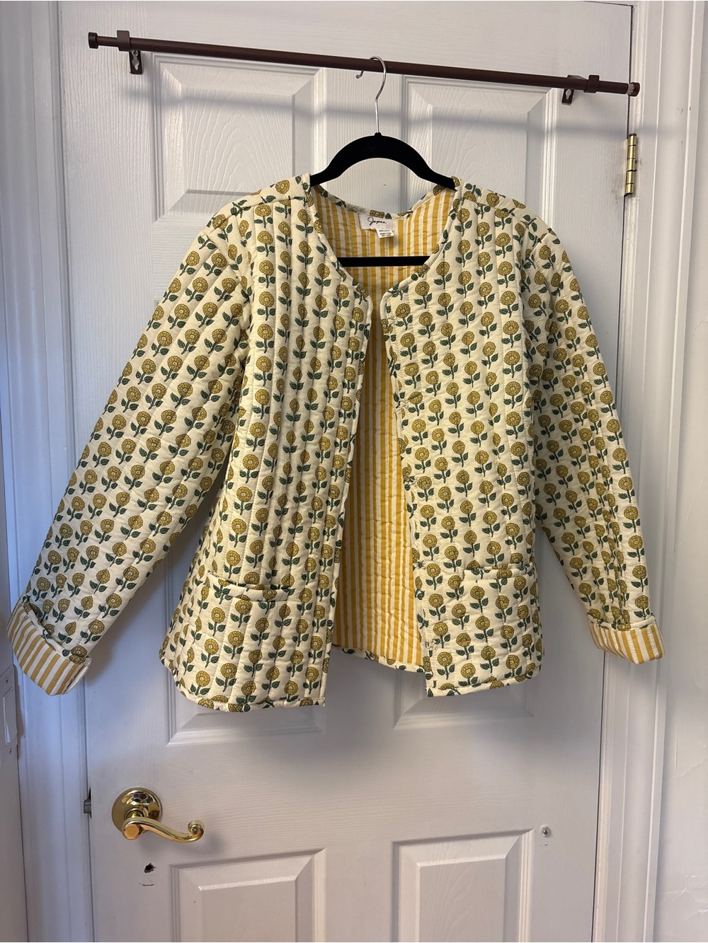 Joppa Striped Yellow & Cream Cotton Top